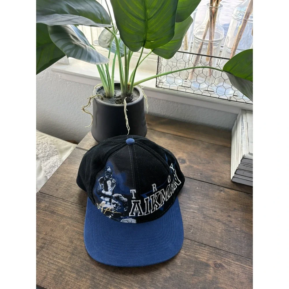 Drew Pearson TROY AIKMAN No. 8 DALLAS COWBOYS (Adjustable Snap Back) Cap Nwot